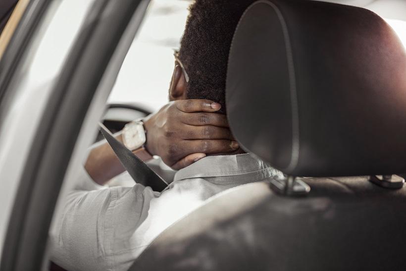 Patient experiencing shoulder pain after whiplash
